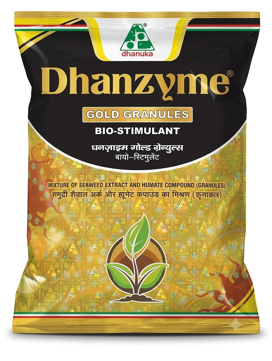 Dhanuka Dhanzyme Gold Granules Bio-Stimulant 5Kg | Seaweed Extract, Humate Compound, Granular Formulation, Plant Growth Booster, Soil Application-picture-32