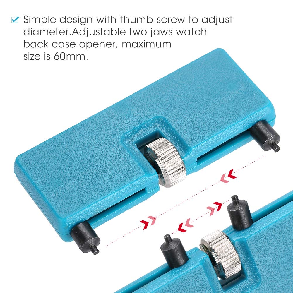Outil de réparation de montre arrière, Kit de réparation de montre-bracelet Accessoire Presse Fermeture et ouvre-porte Démontage