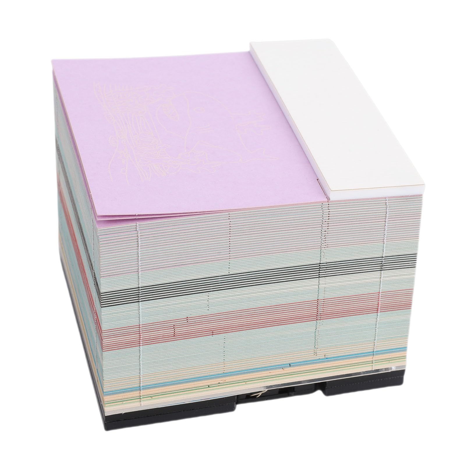 3D-Ozean-Notizblock, Papierschnitzkalender mit LED-Licht