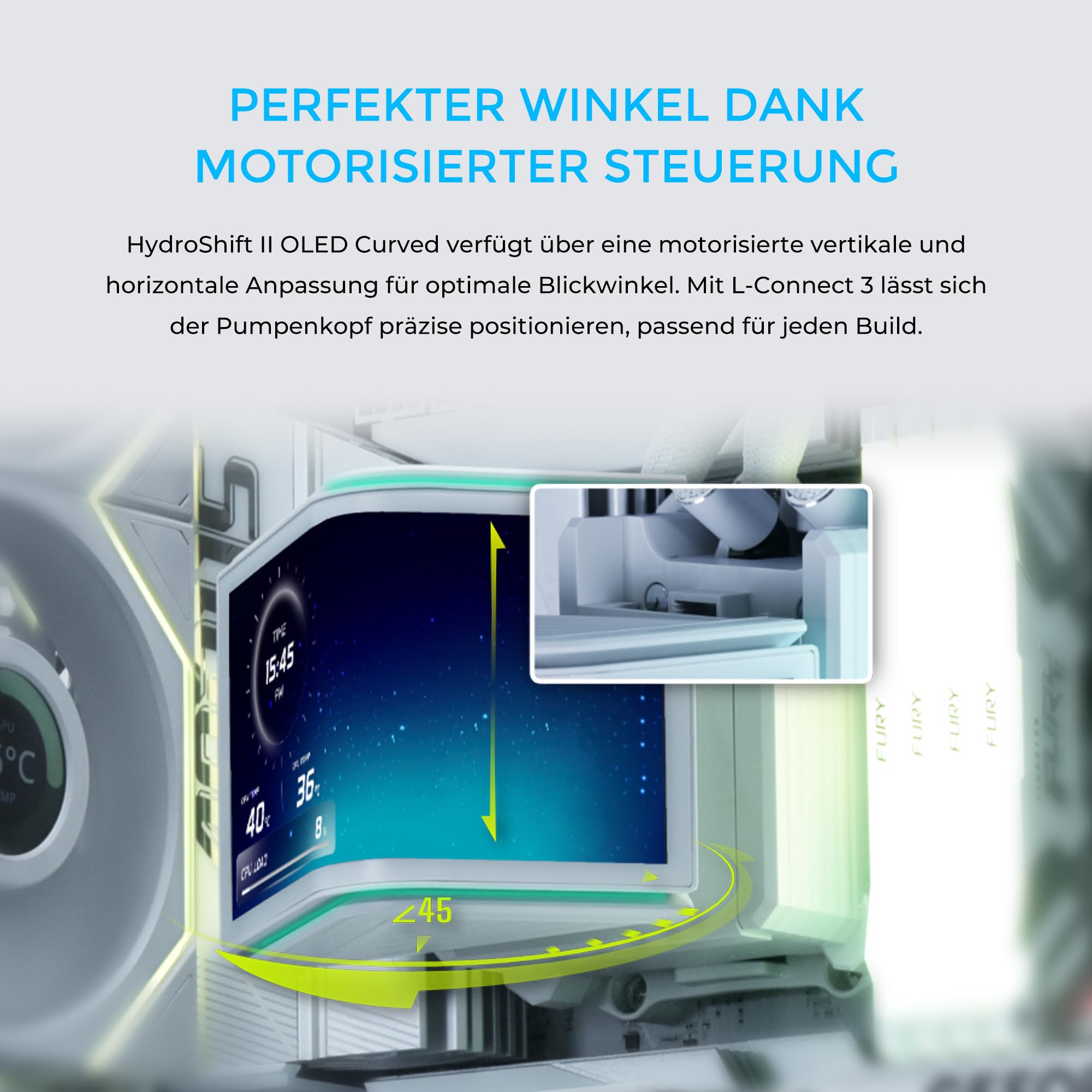 Lian Li HydroShift II OLED Curved 360 Fanless AiO-Wasserk?hlung, 360 mm, OLED-Display - schwarz (G89.GHS2OLDC36NB.00)