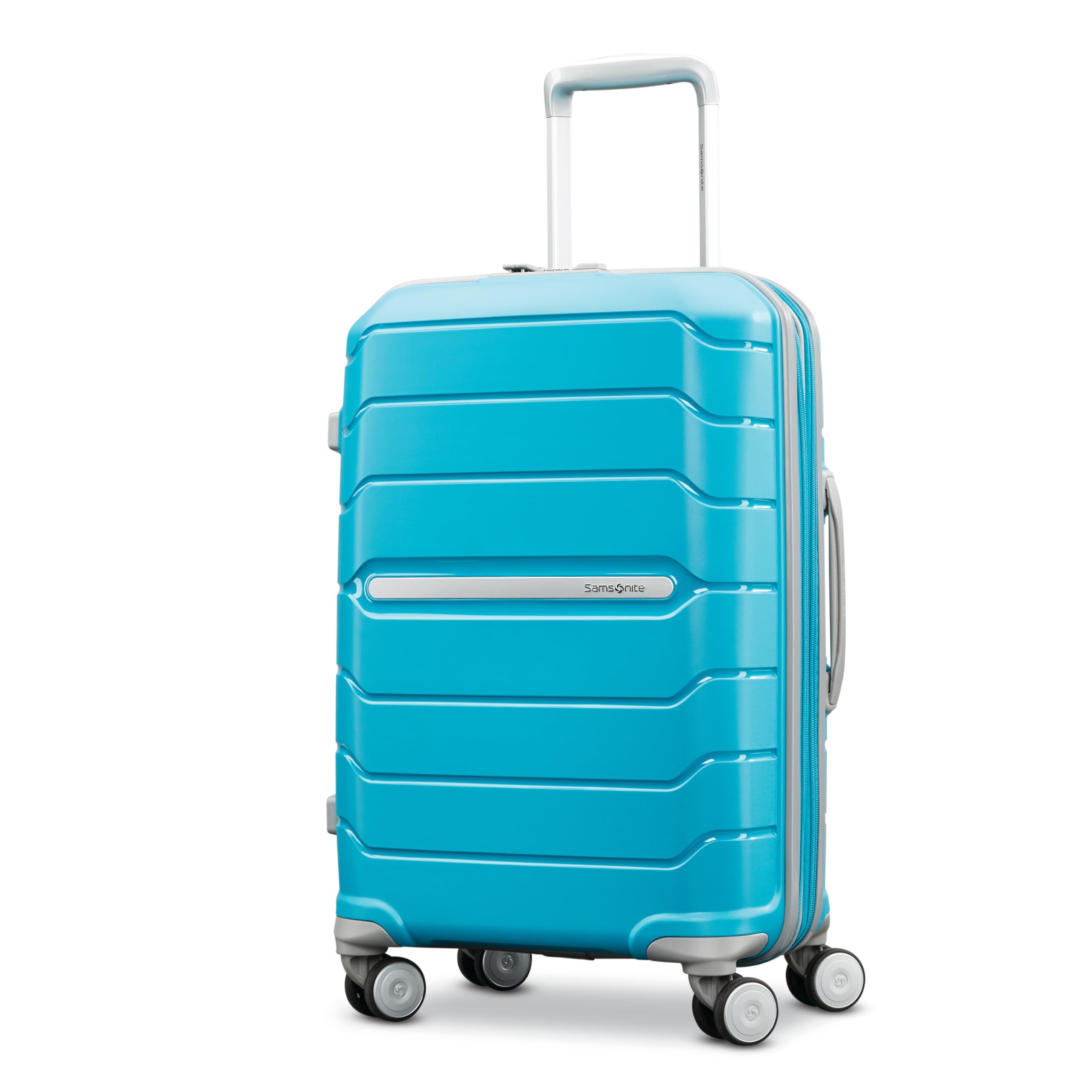 Samsonite Freeform Hardside Carry-On Luggage with Spinner Wheels - Hardshell Suitcase - TSA, Airline-Approved - Expandable Hard Shell, Smooth Rolling Wheels for Lightweight Travel - Ocean Blue Carry-on Spinner Ocean Blue