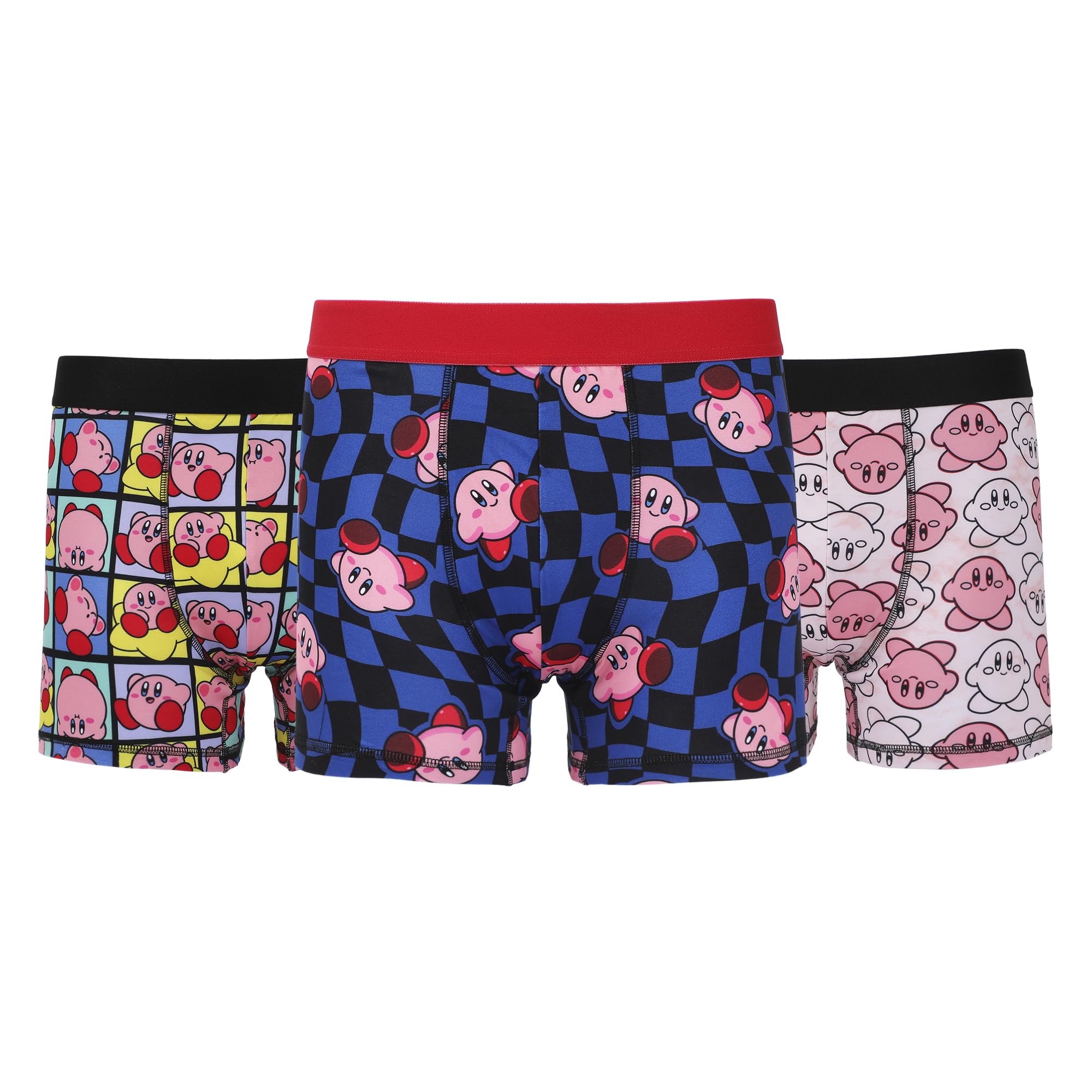 Bioworld Kirby Character Prints Men's 3-Pack Boxer Briefs