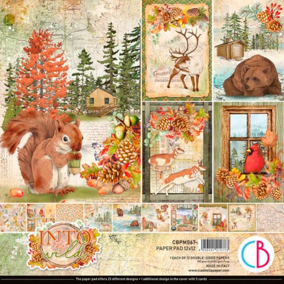 Ciao Bella Into The Wild 12"x12" Paper Pad, white