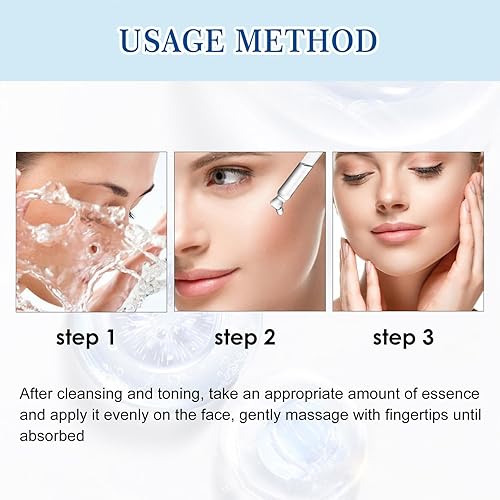 Miniatura 7 de Sueros faciales  Esencia de ácido hialurónico facial, sueros nutritivos, hidratantes, reafirmantes y tensores - Trata las líneas finas e hidrata la