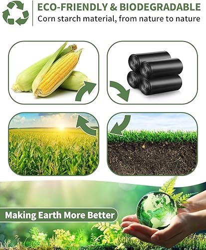 Miniatura 10 de 100 bolsas de inodoro portátiles y bolsas de basura de cocina, bolsas de inodoro biodegradables gruesas para acampar para orinal portátil, bolsa de