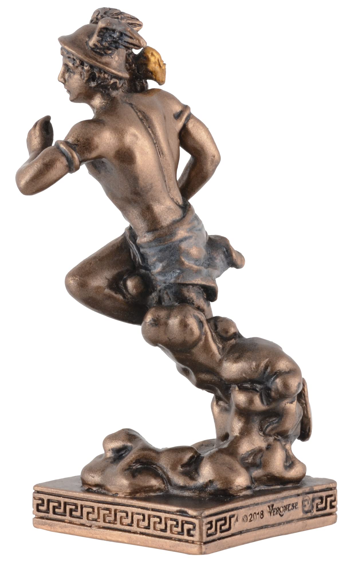 Veronese - Figura en miniatura de Dios Griego Hermes (pintado en bronce)
