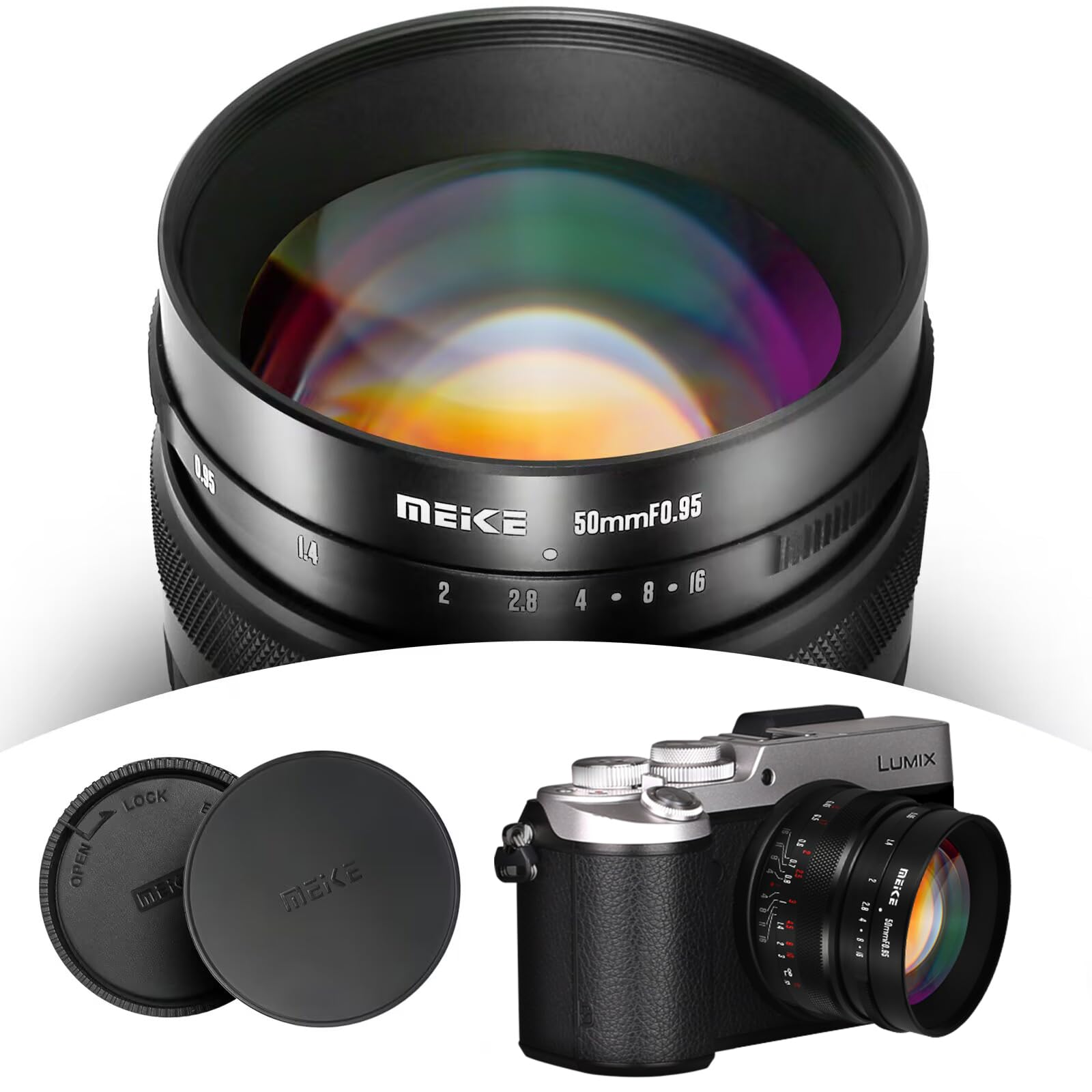 Opteka 50?mm f / 2.0手動フォーカスプライムHD MCレンズfor Panasonic Micro 4?/ 3マウントデジタルカメラ z2zed1b Amazon.co.jp: Meike 50mm F0.95 大口径広角レンズ マニュアル