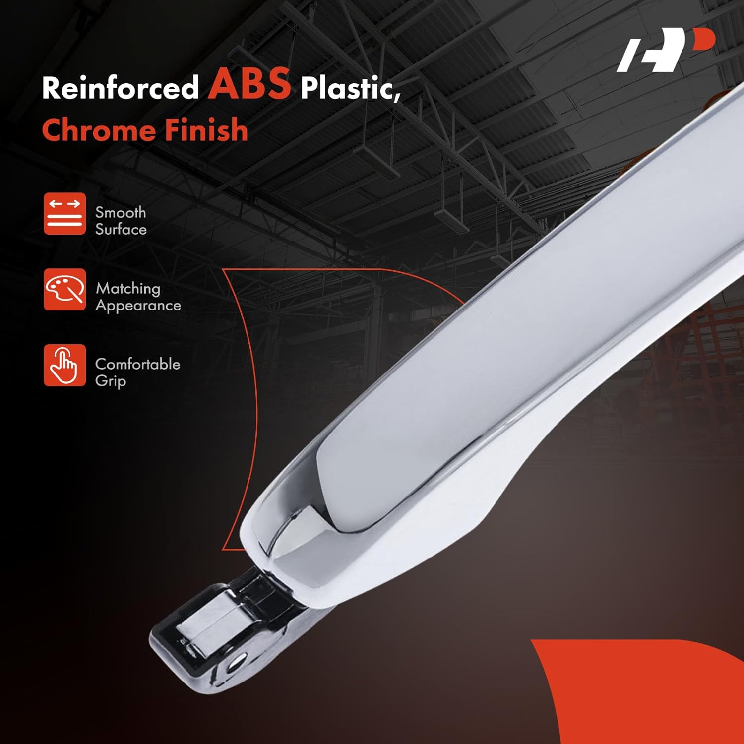 A-Premium Front or Rear Right Passenger Side Exterior Door Handle Compatible with Dodge Grand Caravan, Journey, Avenger & Chrysler Town & Country, 200, Sebring & Volkswagen Routan & Ram C/V, Chrome