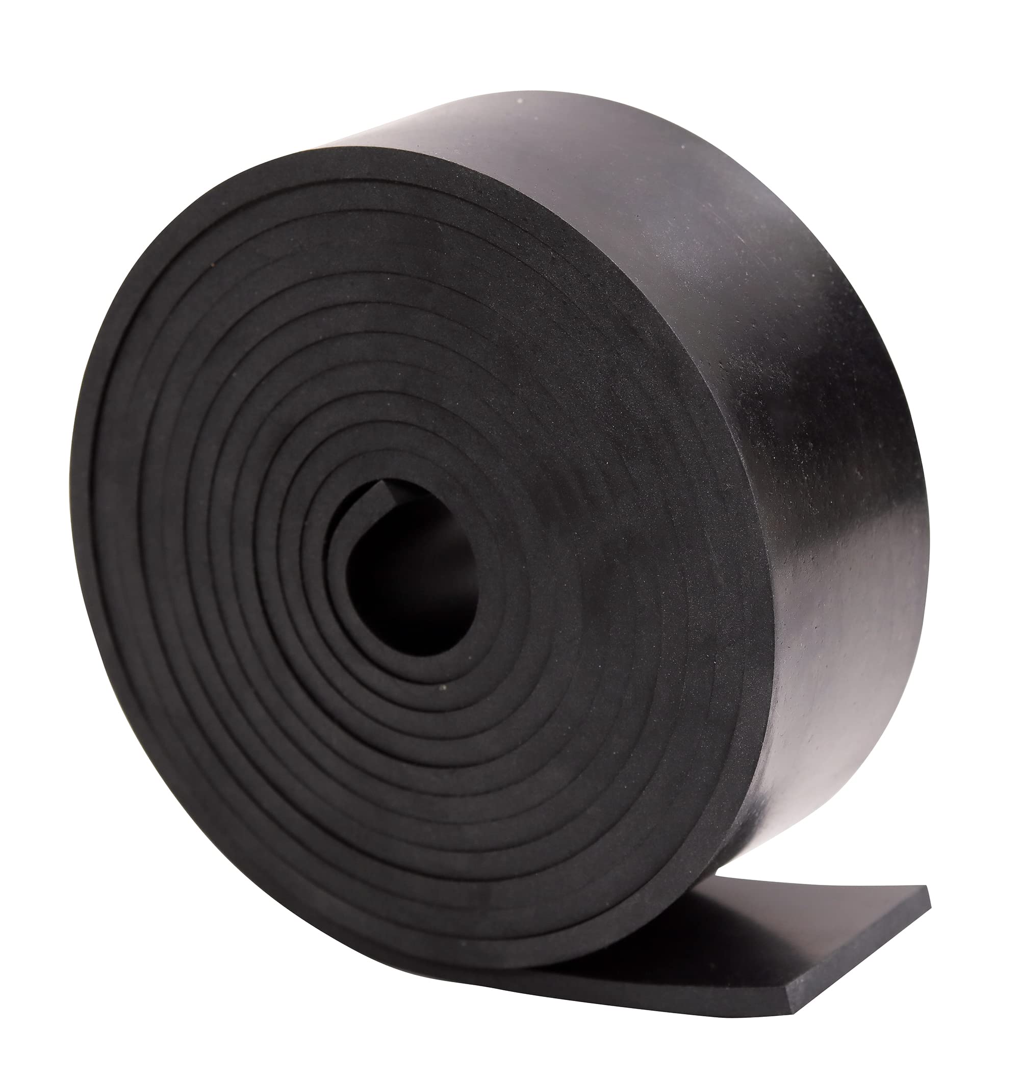 Neoprene Rubber Sheet Solid Rubber Strips Roll PadInsulation for Weather Stripping, Gasket, Shield, Costume, Seal, DIY (3/16 (.187") Thick, 2" Wide X 10' Long)