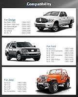 Vista 3 de ECCPP 2 espaciadores de rueda de 1.25 pulgadas, 5 x 5.5, 0.197 x 5.500 in, 5 lengüetas de 1/2 pulgadas, pernos CB de 4.252 in para Dodge Ram 1500