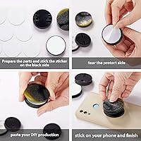 Vista 3 de Weewooday 30 Soporte de agarre para teléfono con adhesivo de doble cara Soporte extensible para dedos para casi todas las fundas (Negro)