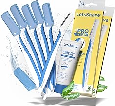 LetsShave Pro Styler for Men Beard, Reusable, Pack of 6, +1 Transparent Shave Gel 15ml, Beard Shaper, Multi Grooming, Face Razor for Men, Beard Pen Styler, 120 Days of Styling