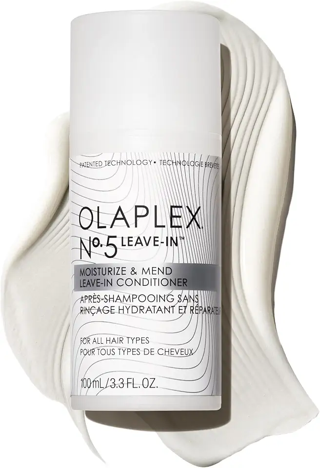 Olaplex Nº. 5 Leave-In Conditioner: Moisturizes &amp; Mends Split Ends | Reduces Breakage &amp; Repairs, Protects Damaged Hair | For Coily, Curly, Straight, and Wavy, Stocking Stuffers, 100 mL / 3.3 F