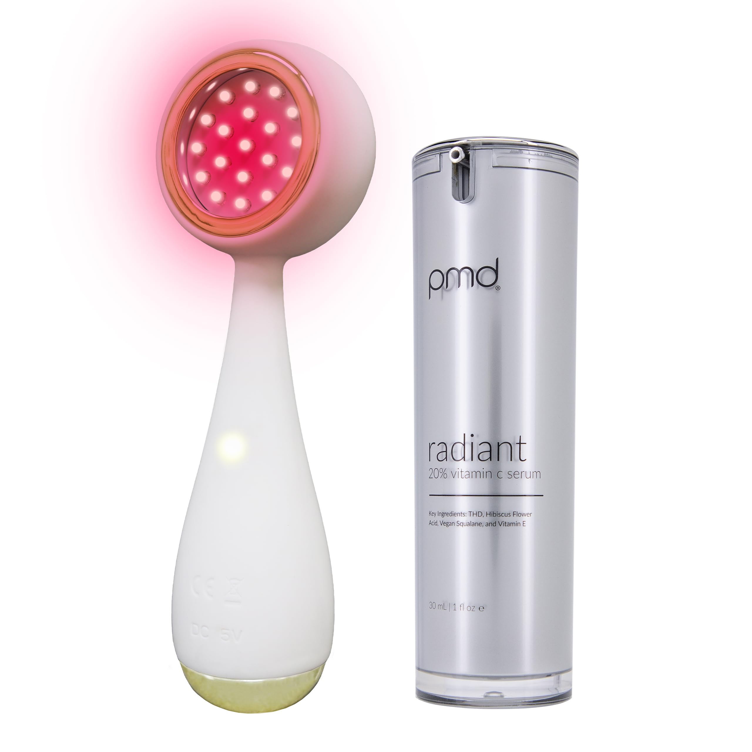Photo 1 of PMD Clean Facial Cleansing Brush Bundle with PMD Radiant Renewal Serum – Waterproof Silicone Face Cleanser with Sonic Technology, Cream