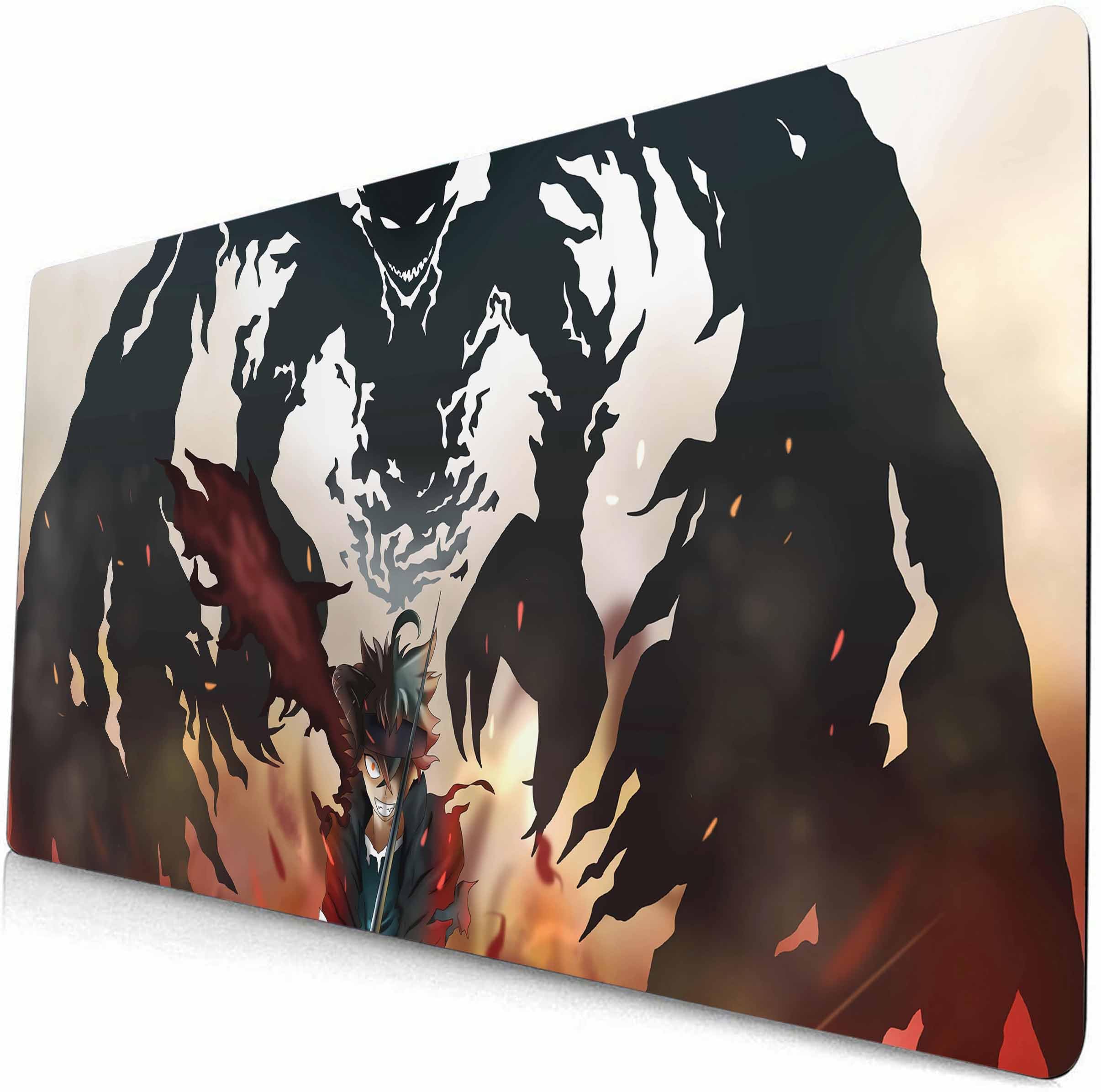 Anime Mouse pad Gaming Mouse pad Compatible Black Clover Mouse pad Large Mouse Pad Stitched Edge Mousepad Non Slip Rubber Base (style1,90×40cm)