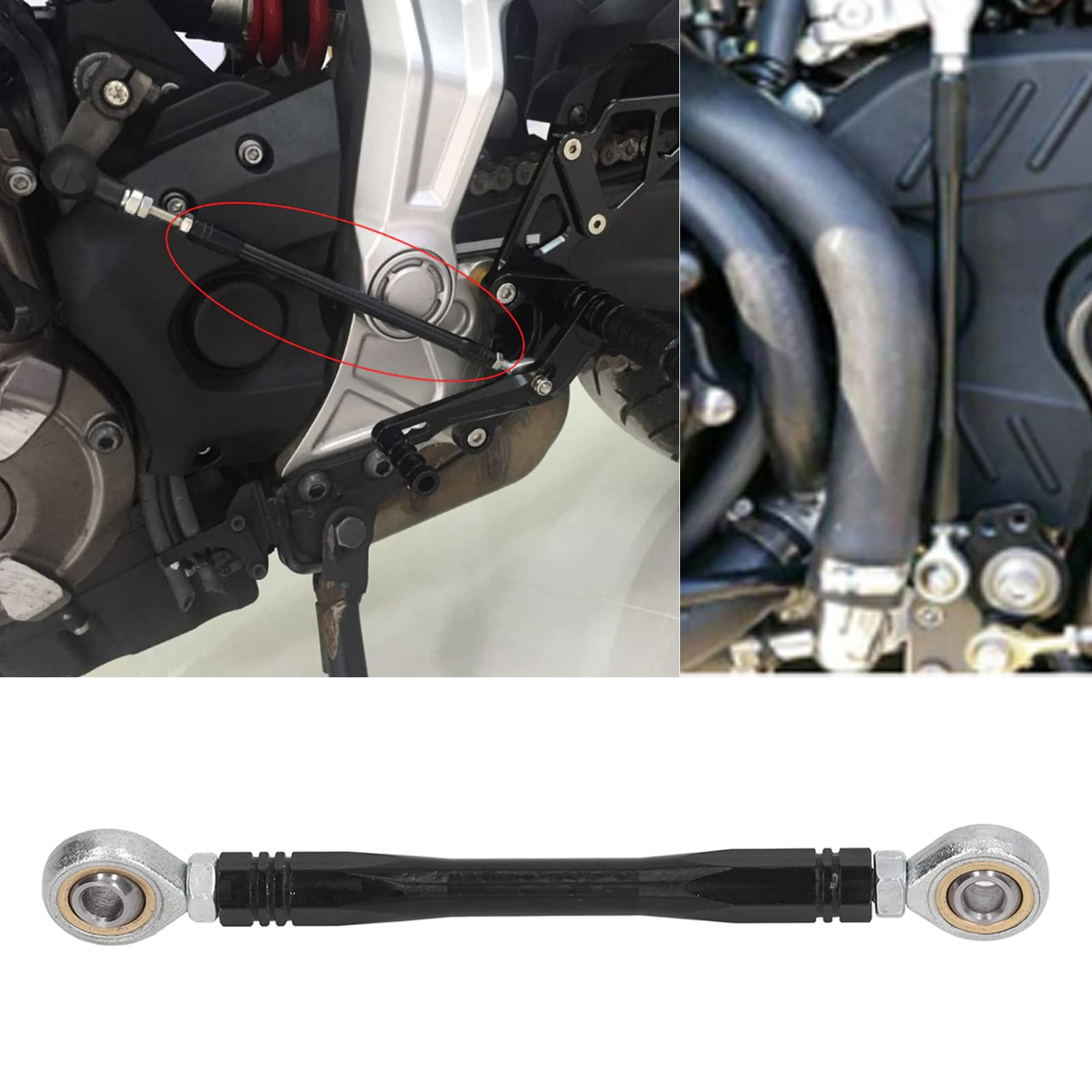 KIMISS Motorrad Schalthebel Gestänge,Schaltstangengestänge Schaltgestänge Aluminiumlegierung 100 Mm Motorrad-Schalthebel Schaltgestänge CNC-Aluminiumlegierung Universal für Motorräder