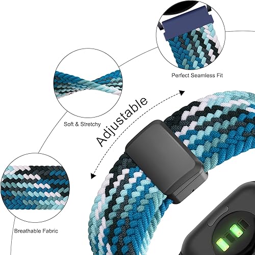 Miniatura 3 de Meliya Correa de reloj Garmin Forerunner 24564555158 para mujeres y hombres, correa de repuesto de nailon suave de 0.787 pulgadas para Garmin Venu