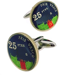 Gemelos para Camisa Moneda de 25 Pesetas Homenaje al Pais Vasco