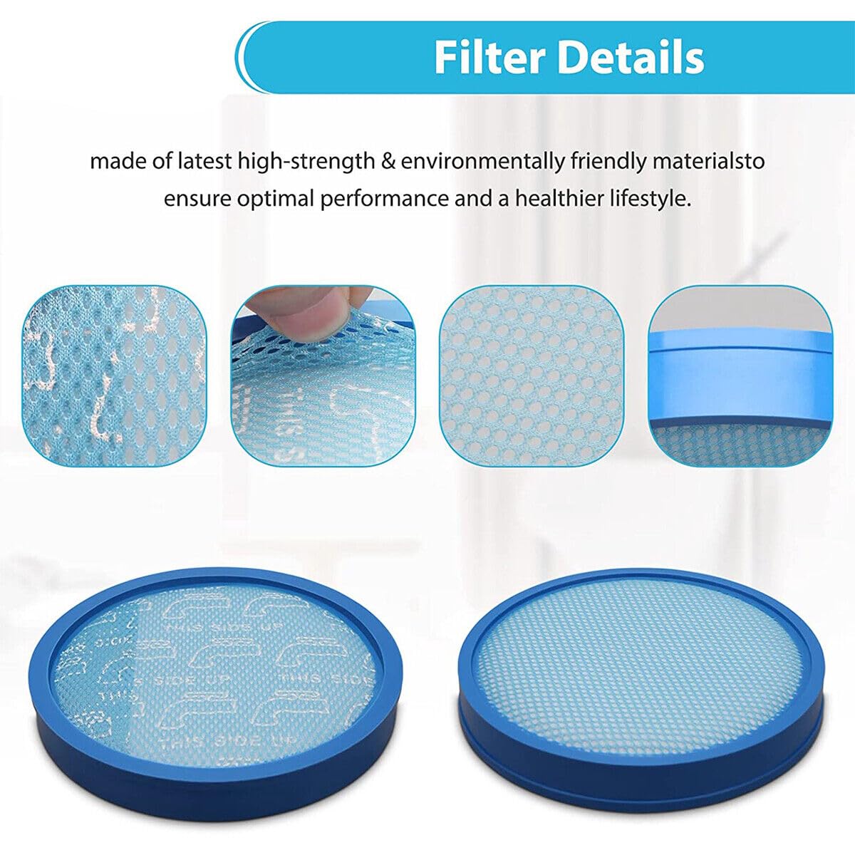 (3 PCS) 304087001 Replacement Vacuum Filter for Hoover WindTunnel UH70600 UH70608 UH70700 UH70810 UH70825 UH71230 UH71214 Upright Vacuum Cleaner