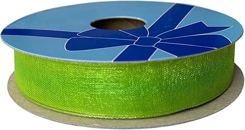 Cinta transparente de organza verde lima, 58 pulgadas x 25 yardas, Navidad, boda, corona, verano, cumpleaños, lazo para el pelo, primavera, Pascua,