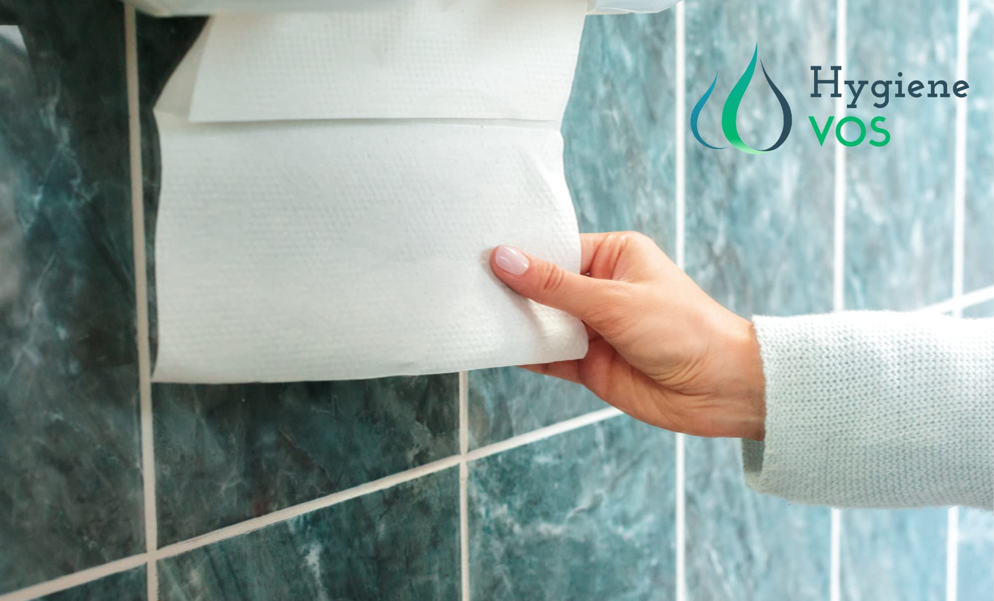 Hygiene VOS Papierhandtuchspender für Zickzack Lagenfalz Interfold Papierhandtücher, 100% recycelter Kunststoff, für Falthandtücher zur Einzelblattentnahme, weiß