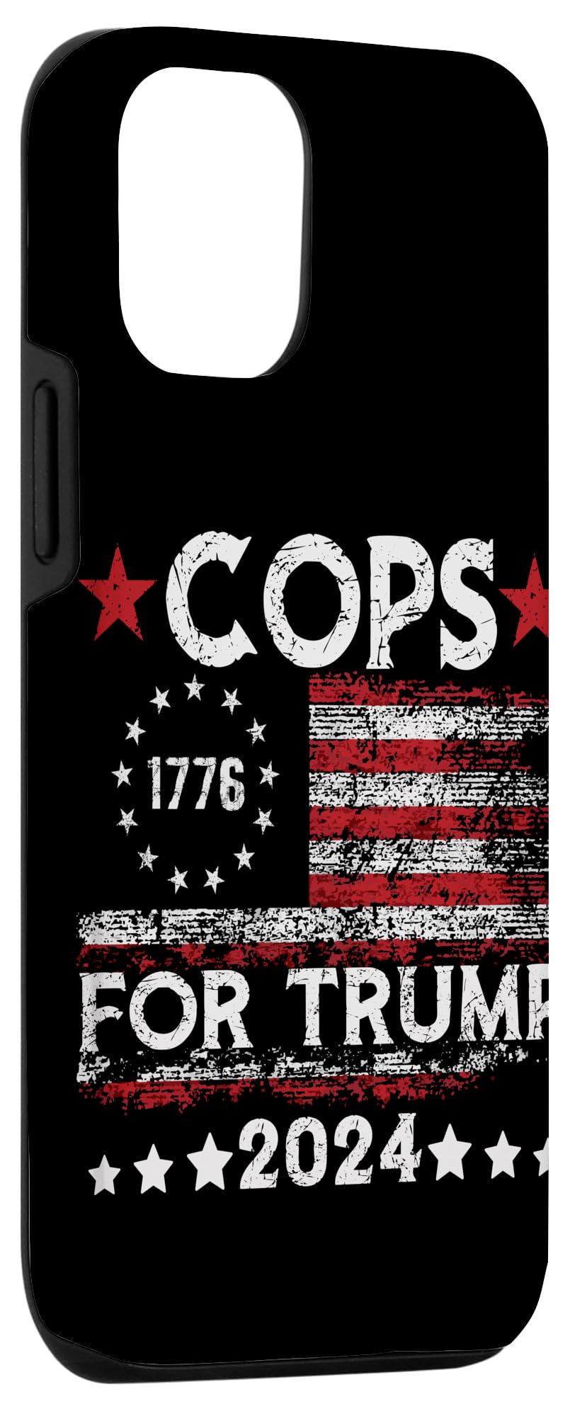 iPhone 14 Pro Cops for Trump 2024, Election USA Flag Pro Trump Supporter Case - Image 3