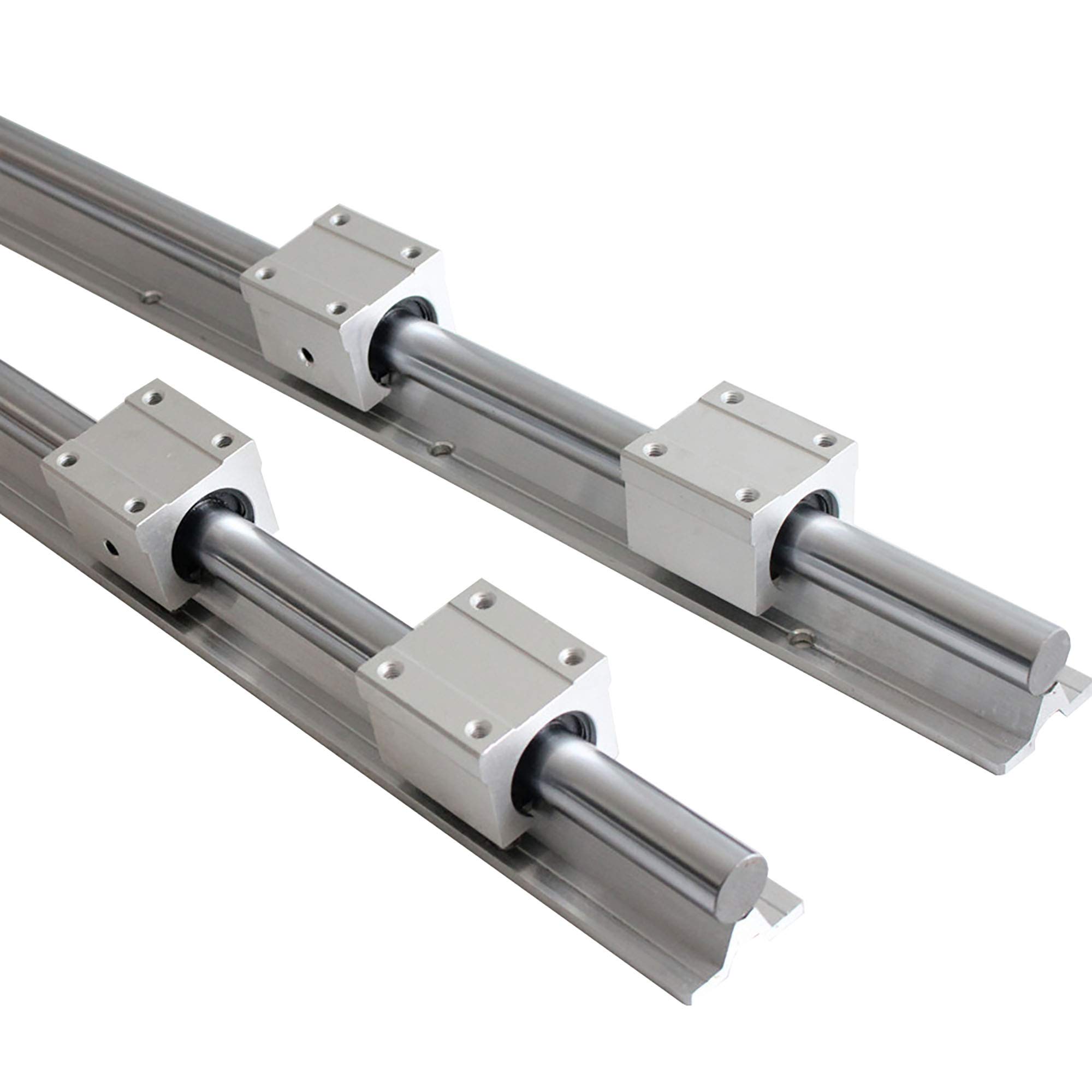 CHUANGNENG 2Set SBR20 1500mm Fully Supported Linear Rail Shaft Rod with