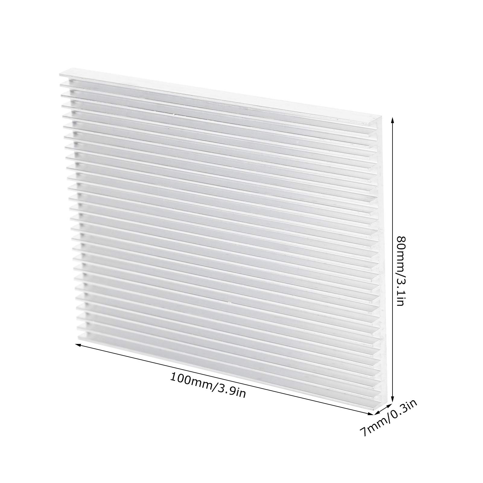 5 pièces radiateur refroidisseur ailette de refroidissement CPU Ultra-mince en aluminium refroidissement dissipant la chaleur pièces 100 x 80 x 7 MM