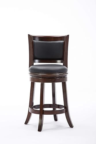 Miniatura 51 de Boraam Augusta - Silla alta giratoria de altura Negro -,Negro/Cappuccino,Negro/Cerezo,Marrón/Capuchino,Capuccino,Cereza,Cepillo de alambre