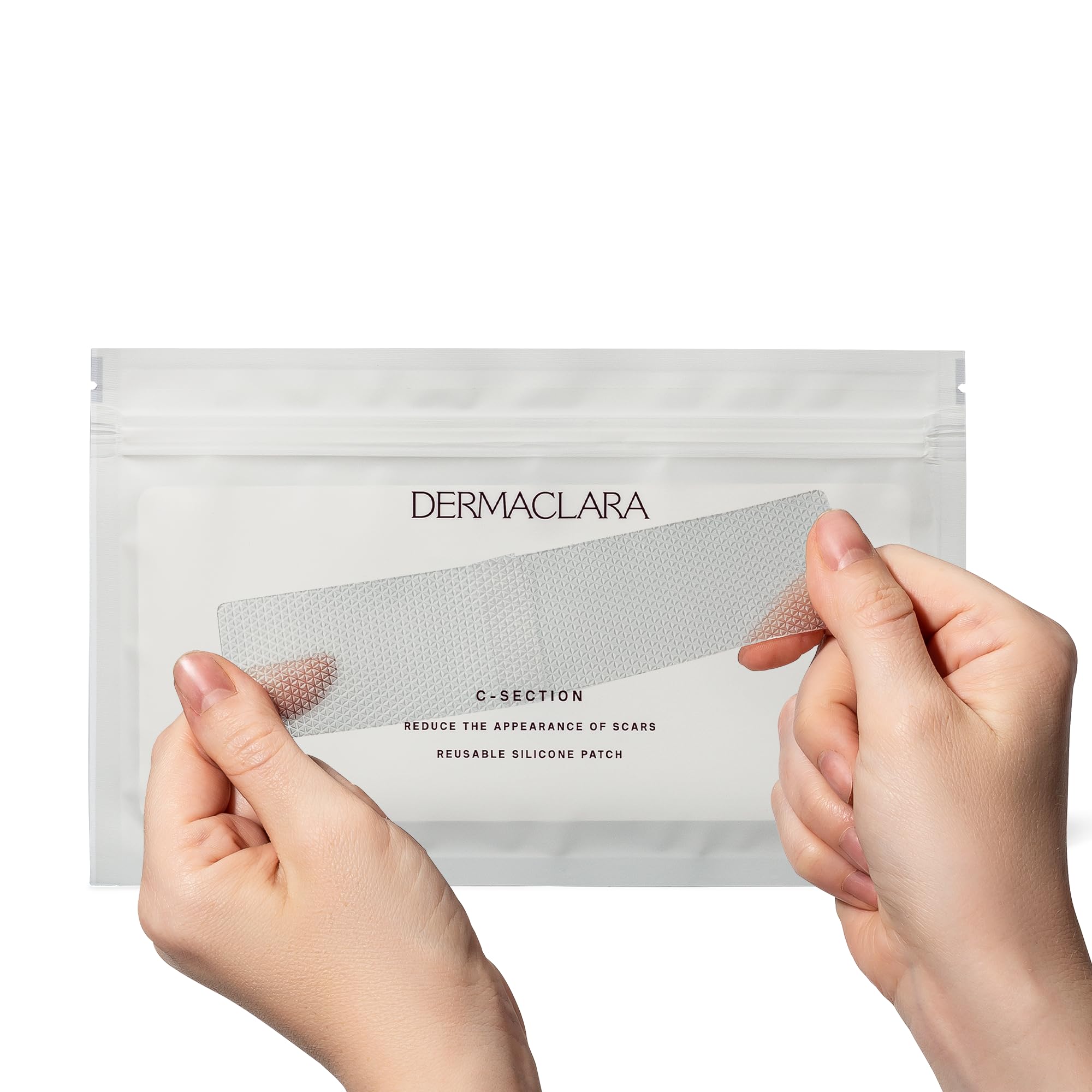 Dermaclara C-Section Scar Patch - Pregnancy Stretch Mark Prevention & Removal, C Section Cover Up Belly Scar Sheet, Maternity Skincare, Mom to Be Silicone Gel Pad, Reusable up to 30 Times - 1 Patch