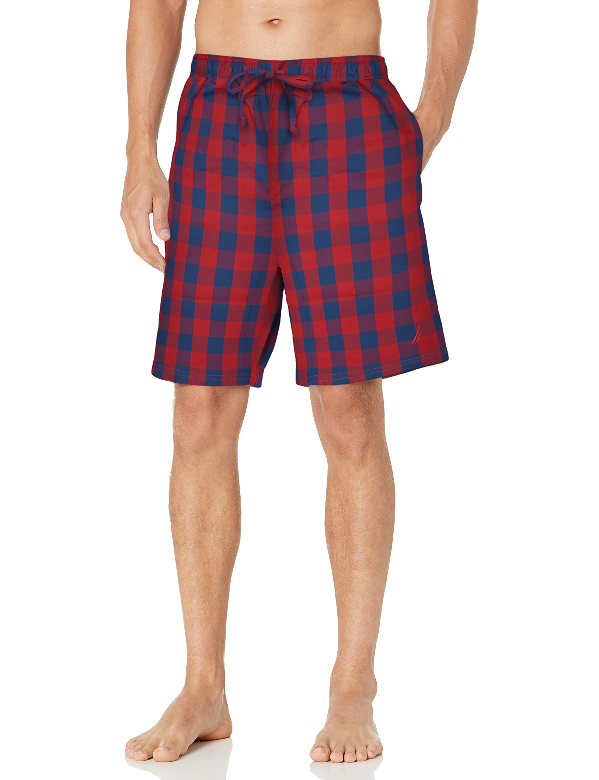 nautica Men's Soft Woven 100% Cotton Elastic Waistband Sleep Pajama Shorts-picture-26