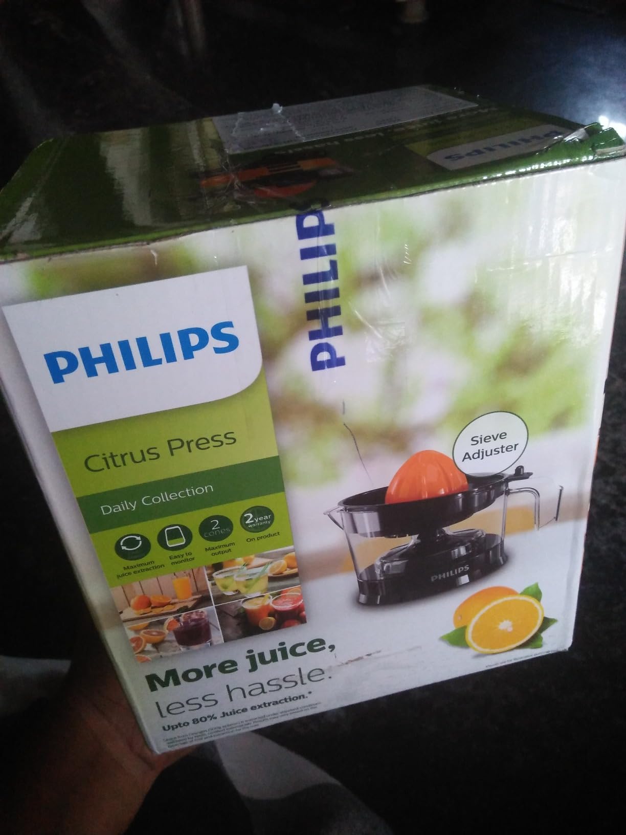 PHILIPS Citrus Press Juicer HR2788/00, Black & Transparent, Medium