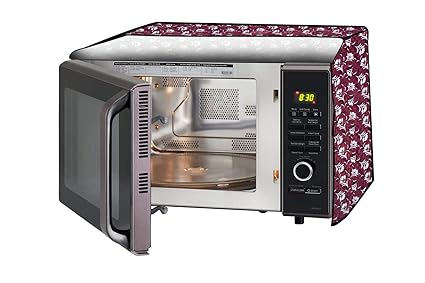Stylista Microwave Oven Cover for Borosil Prima 30 Liter 1500 Watt Convection Oven Toaster Griller (OTG) Floral Pattern Magenta