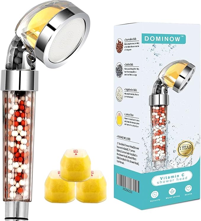 Vitamin C Filter Shower Head with 3 Balms Zen Body Shower Head for
