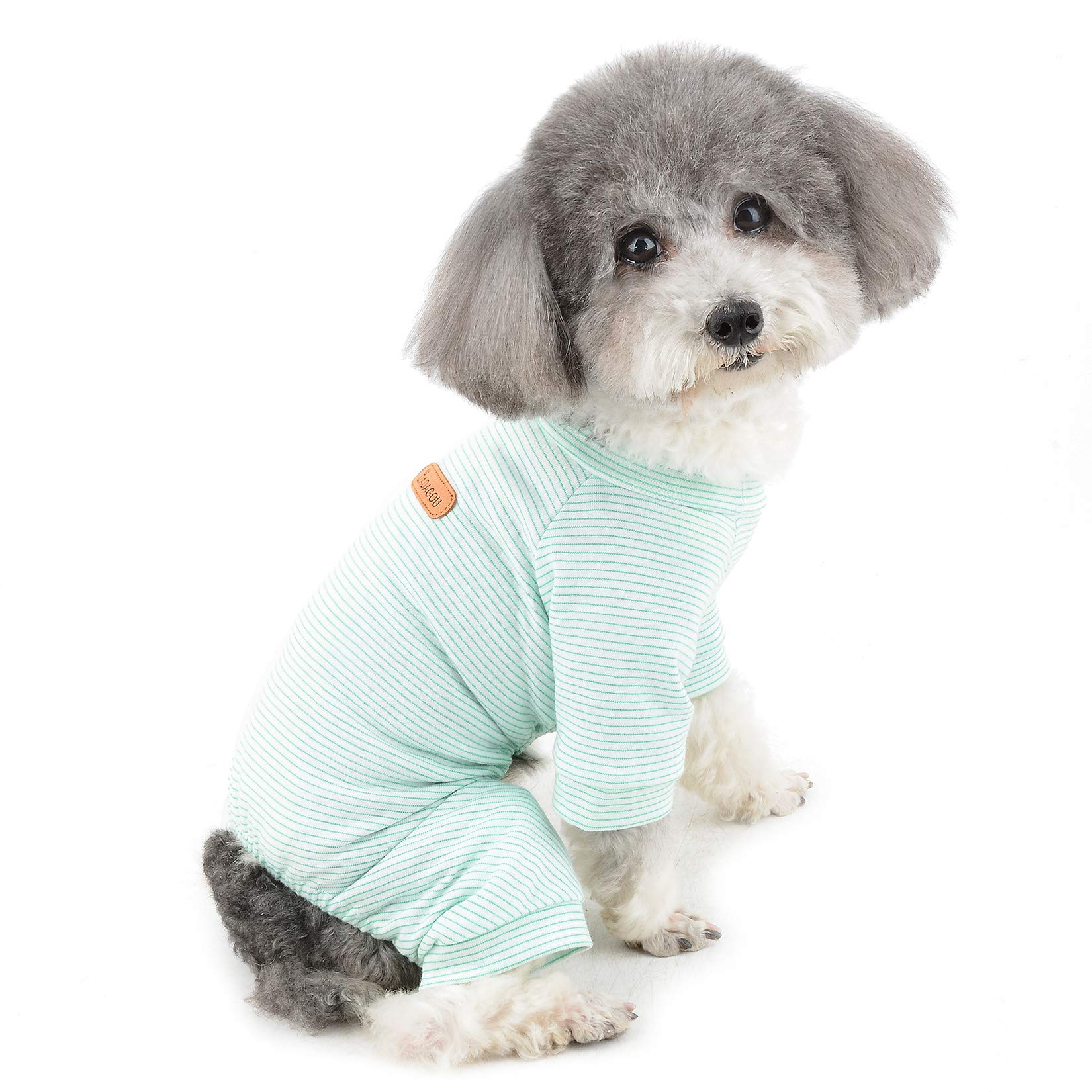 ZUNEA Dog Pajamas for Small Dogs Girl Boys Soft Cotton Pyjamas Jumpsuit Sleeping Wear Striped Puppy Clothes Pet Doggie Romper Chihuahua Clothing for All Season Blue XXL