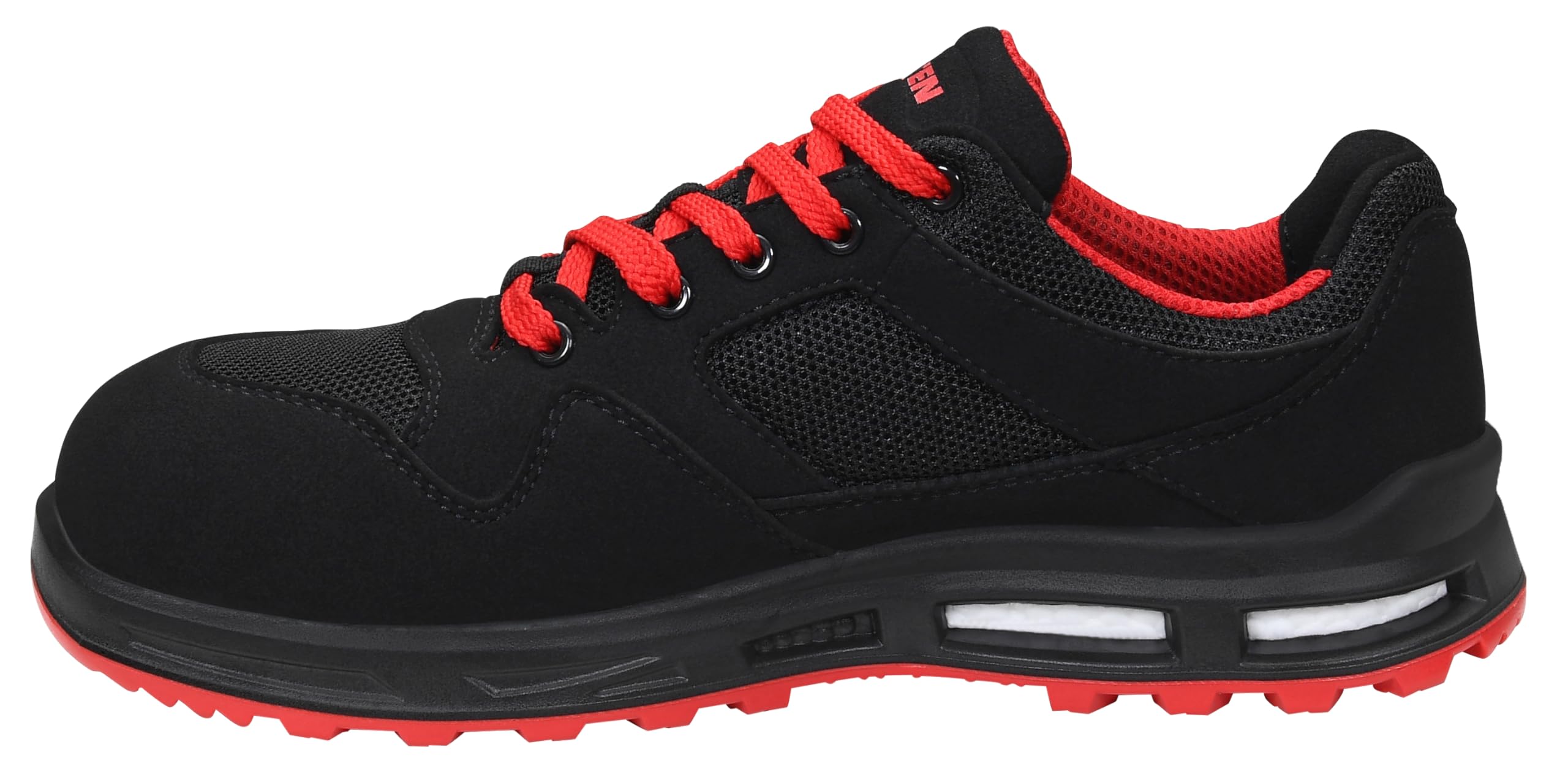 ELTEN ELTEN Sicherheitsschuhe LAKERS XXT Low ESD S1P, Damen, Herren, sportlich, leicht, schwarz/rot, Kunststoffkappe - trampki bezpieczeństwa Uniseks