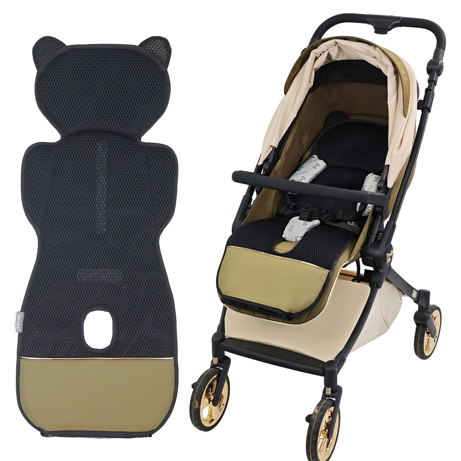 Copripasseggino Universale Estivo con Ventilatore e Filtro HEPA | Cuscino Traspirante, Timer, Compatibile con Seggiolini Auto e Sedie Alte, Per Dondoli