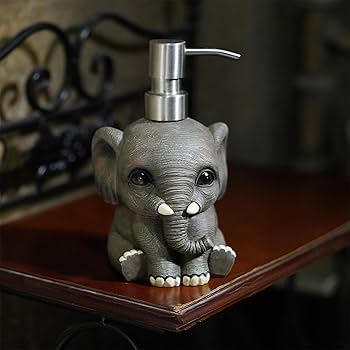 Amazon｜象の液体ソープディスペンサー、動物の詰め替え可能な