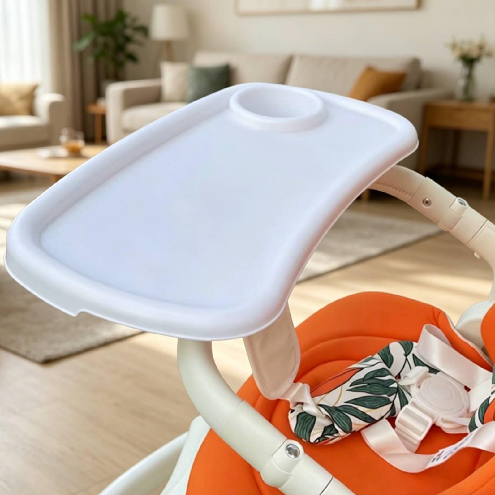 Gralara Vassoio Pasto Universale Materiale Vassoio Portabicchieri Passeggino Facile da Installare per Bambini, Nero