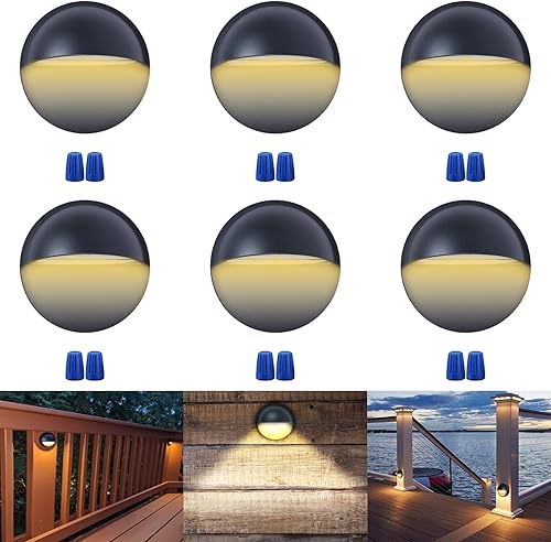 Luces LED de aluminio para exteriores, blanco cálido 3.94 pulgadas, bajo voltaje, 12 V CACC IP65, impermeable, con cable eléctrico bajo cubierta,