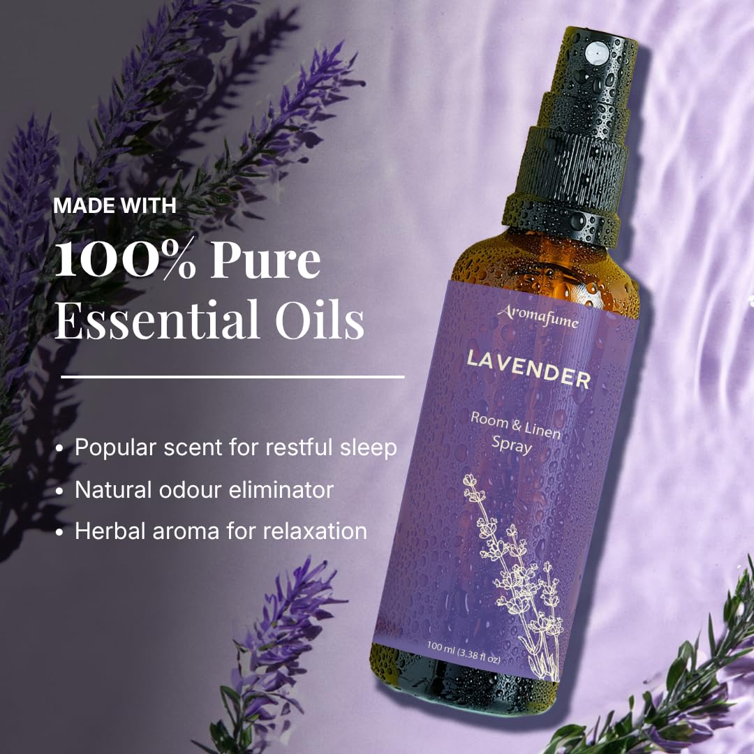 Lavender Air Freshener Spray for Room, Linen & Pillow 100ml by Aromafume view 5