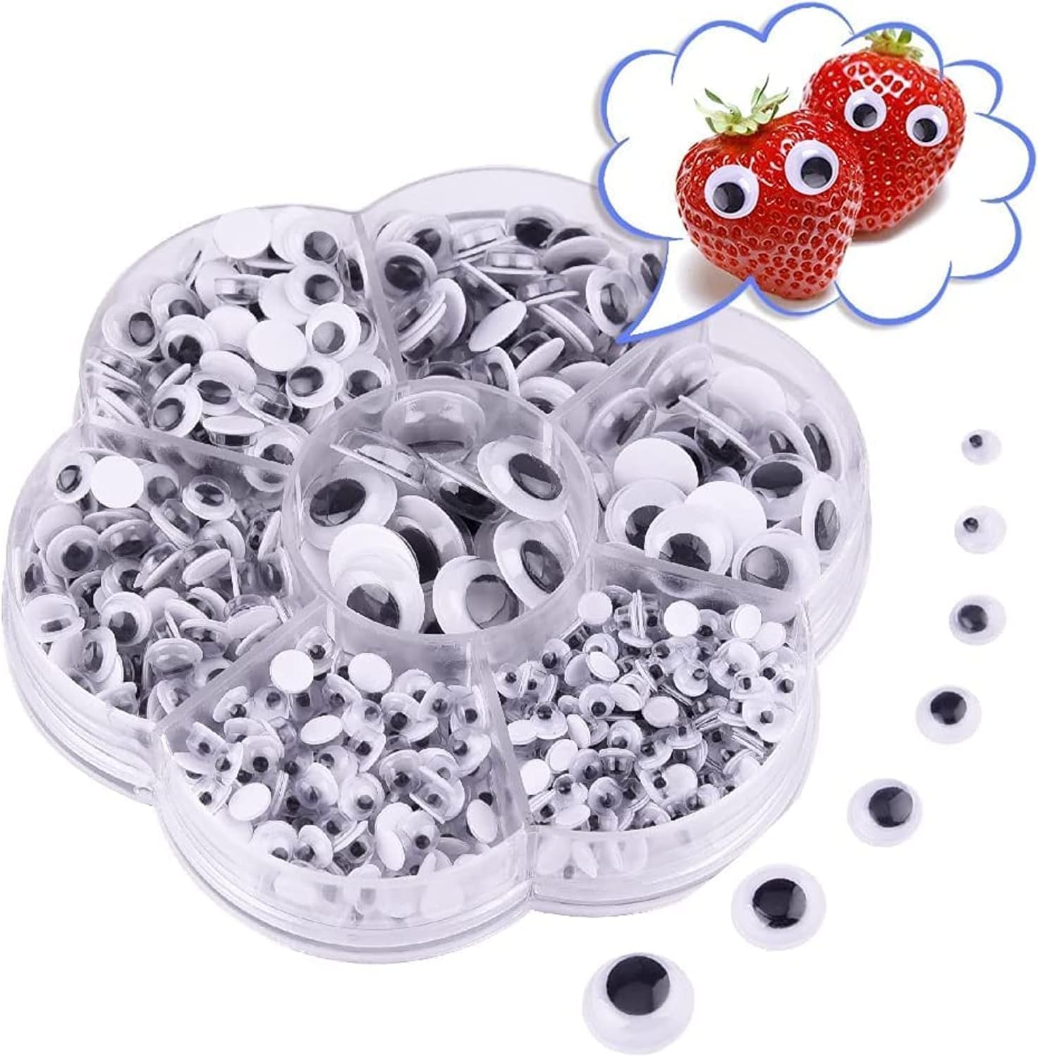 Sponsored Ad – Googly Eyes for Crafts - 700Pcs Self Adhesive Wide Variety Assorted Size Sticky Wiggly Google Eye Stickers for DIY Craft Scrapbooking