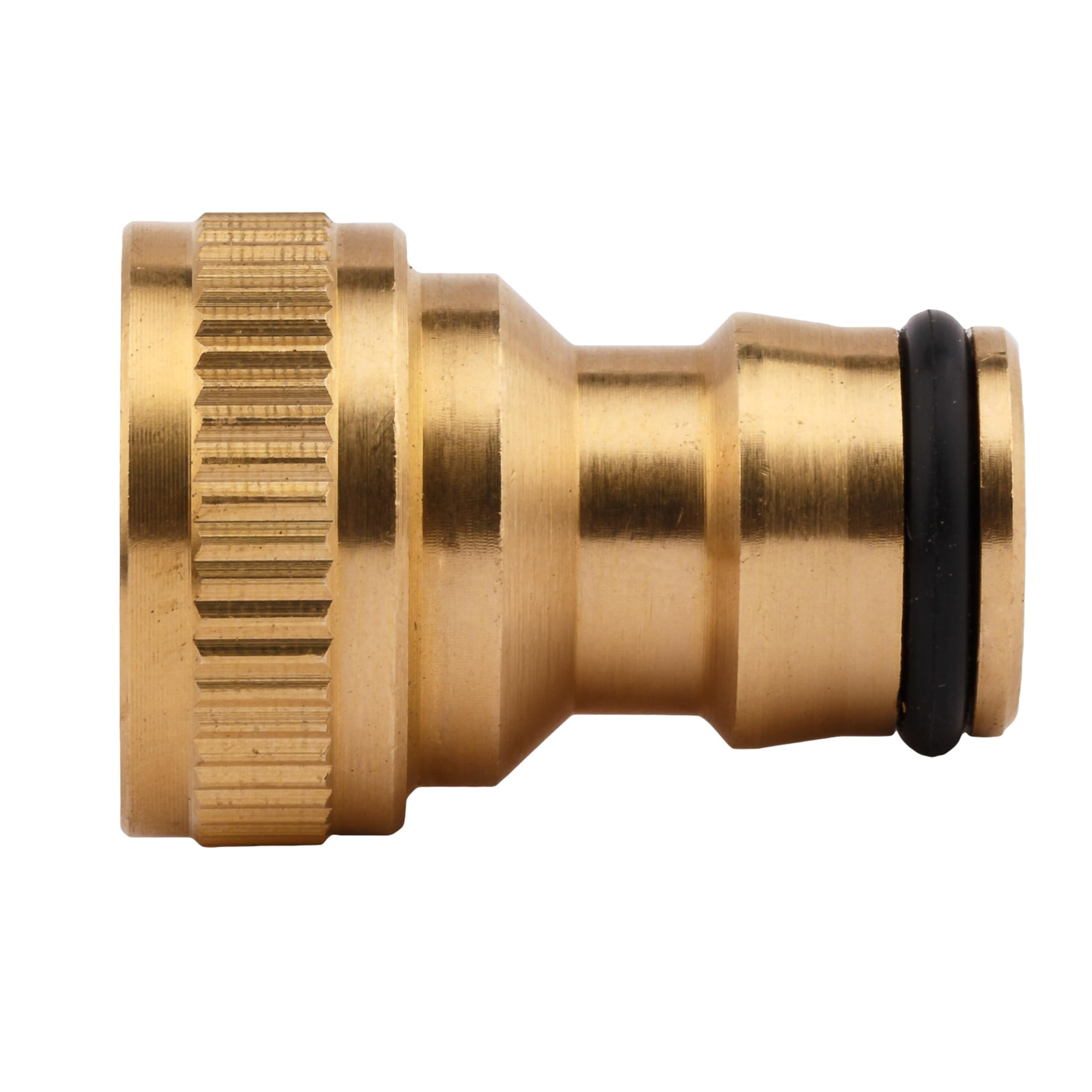 Casenly 2 Pz Angolo di Raccordo per Rubinetto in Ottone 1/2 e 3/4, Connettore per Tubo Girevole 90°, Accoppiatore Rotante Femmina 360°, Adattatore per Rubinetto da Giardino, Attacchi Rapidi Acqua