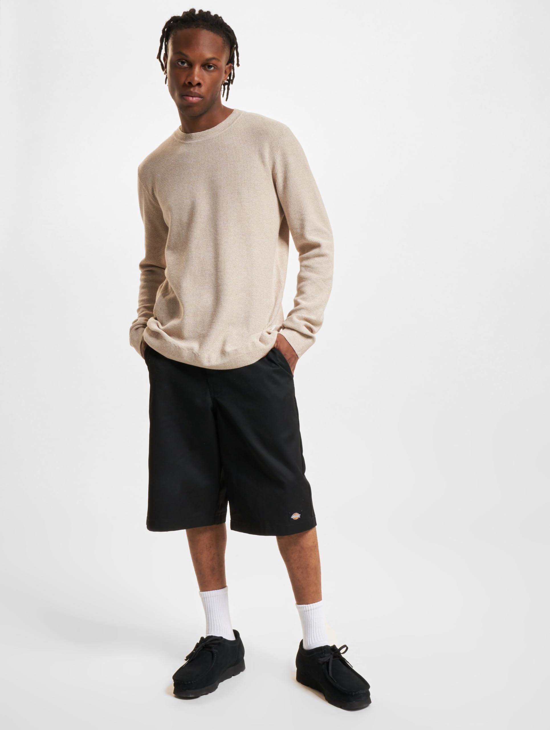 JACK & JONES Jprcclucas Structure Knit Crew Neck Sweter męski z dzianiny, Czysty kaszmir Szczegóły: Twist, S