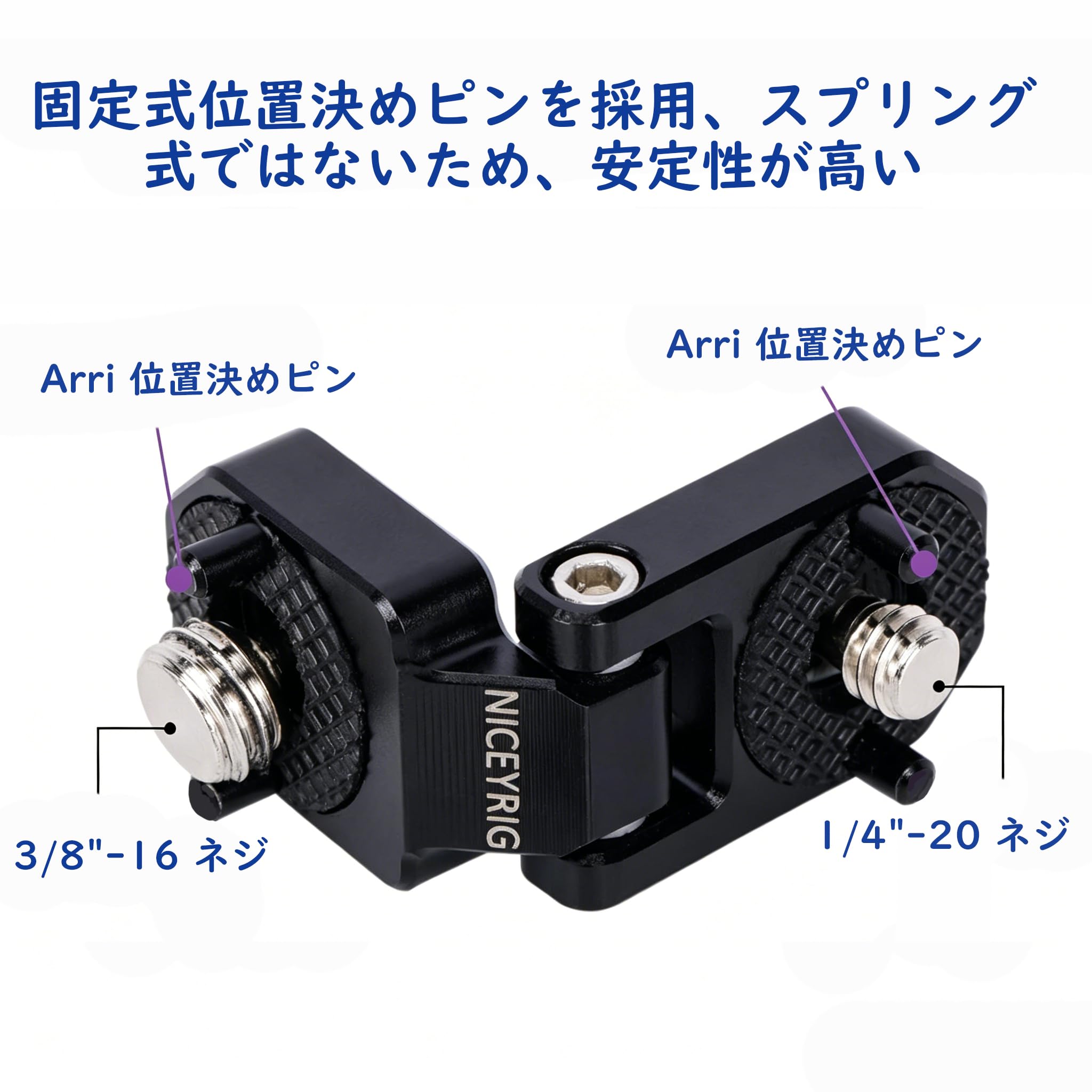 Amazon | Niceyrig ミニL字型プレート モニターマウント 180° チルト