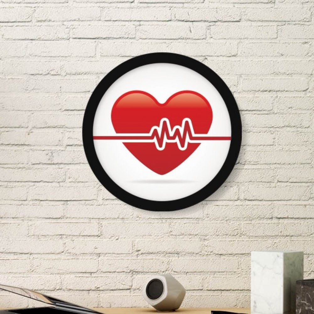 Cadre photo en bois cœur électrocardiogramme idée cadeau originale