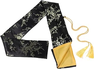 Cabilock Japanese Katana Silk Bag Swords Pouch: Storage Container with Golden Tassel for Japanese Samurai Katana Wakizashi Chinese Ornament Container
