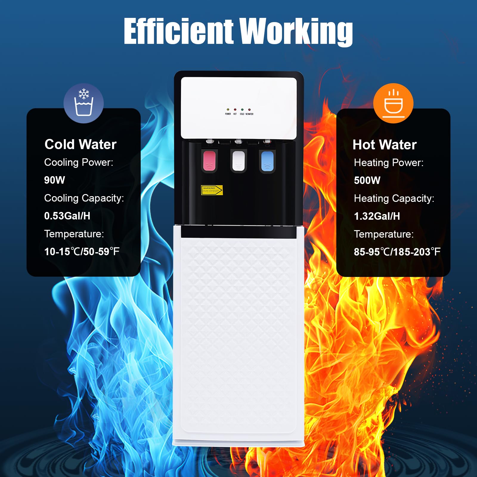 Warm en koud water dispenser WD-YLR1-SS