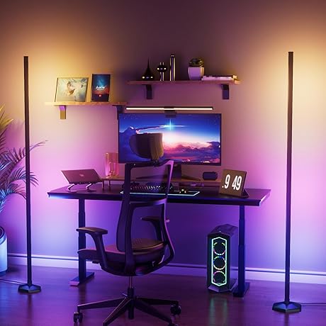 2PCS RGB Floor Lamp: Elevate Your Gamer Setup with Immersive Lighting