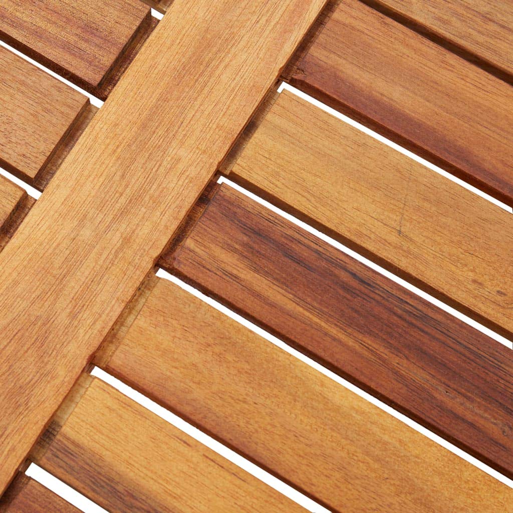 Tavolino da giardino pieghevole, 40 x 40 x 40 cm, in legno di acacia massiccio, resistente alle intemperie, salvaspazio, stabile, per terrazze, balconi, esterni, campeggio, picnic, lounge